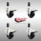 Service Caster 3 Inch 316SS Soft Rubber Swivel 1-3/8 Inch Expanding Stem Caster Set Lock Brake SCC-SS316TTLEX20S314-SRS-138-4 - alternate 2